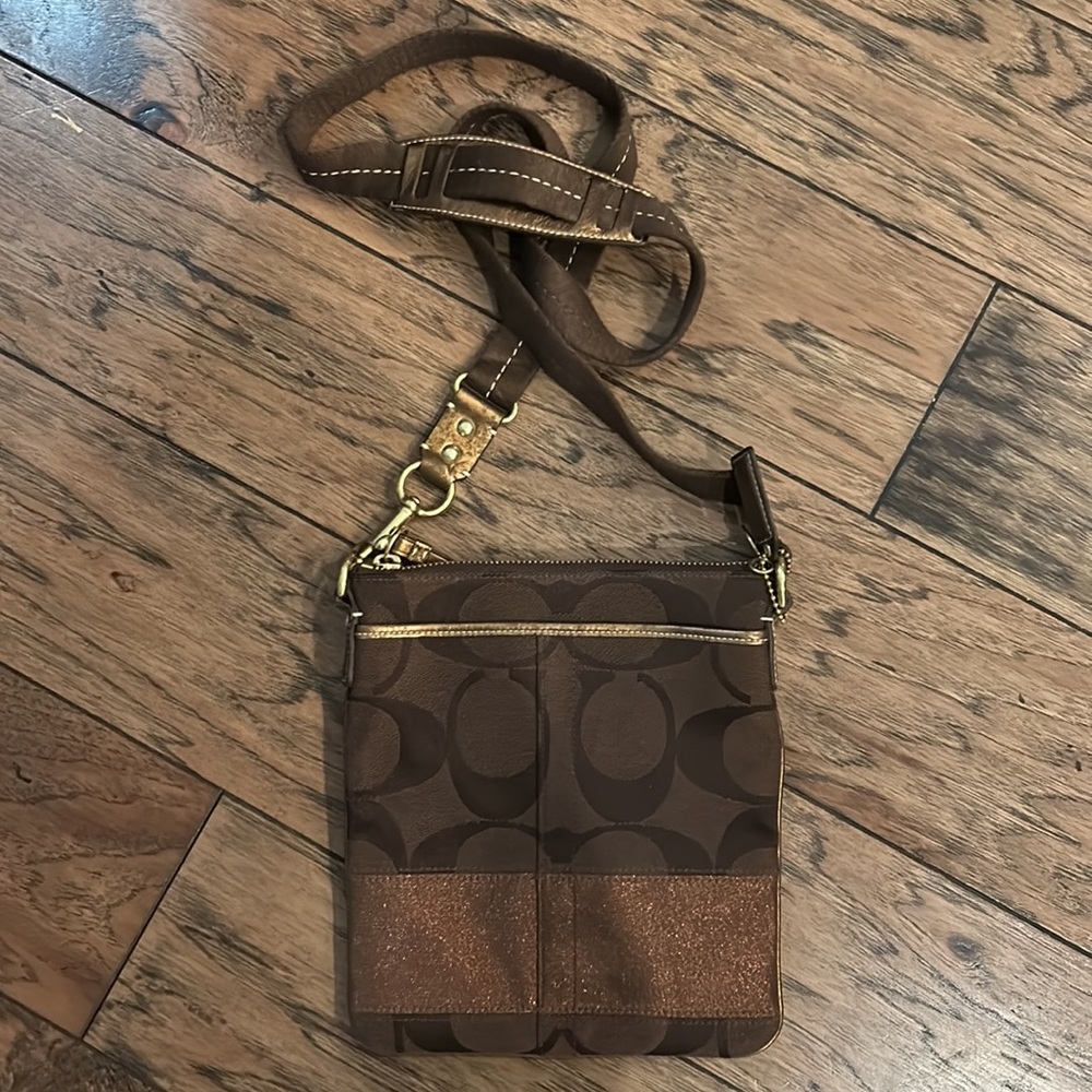 COACH Signature Print Crossbody Purse - Picture 3 of 5